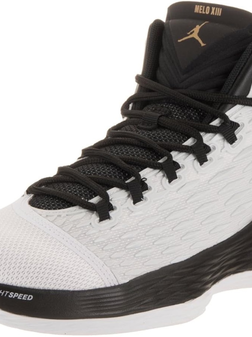 Jordan Men's White and Black Basketball Sneakers